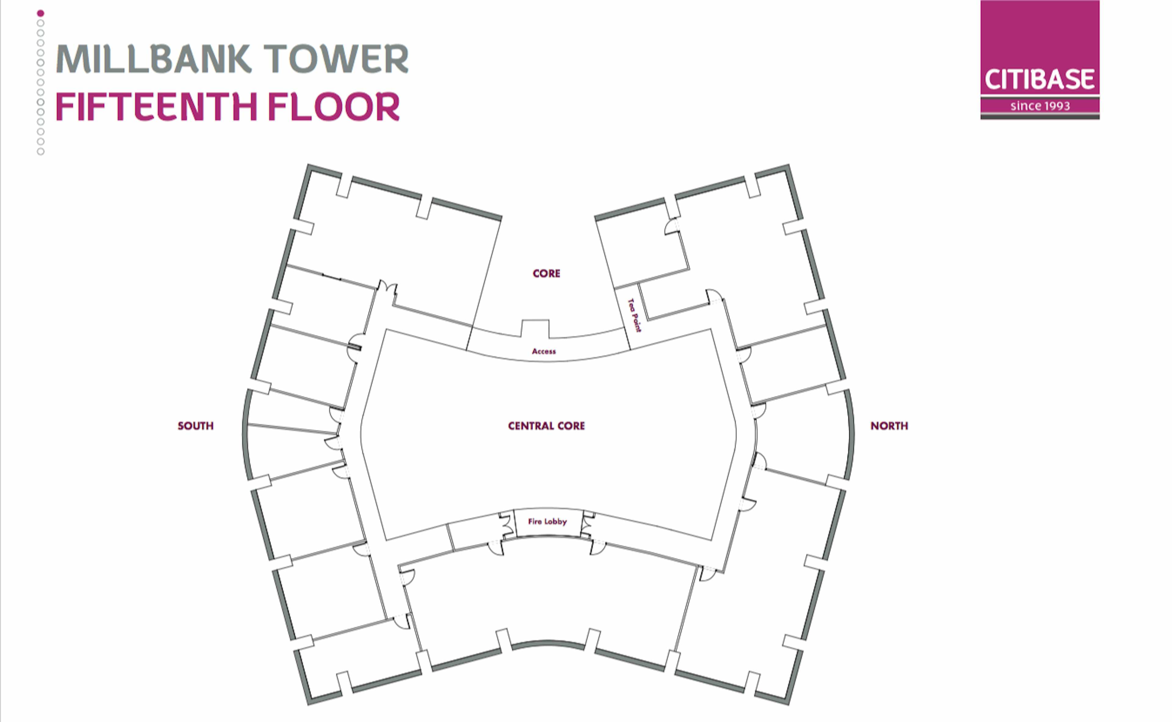 Floor Plan of Fifteenth Floor