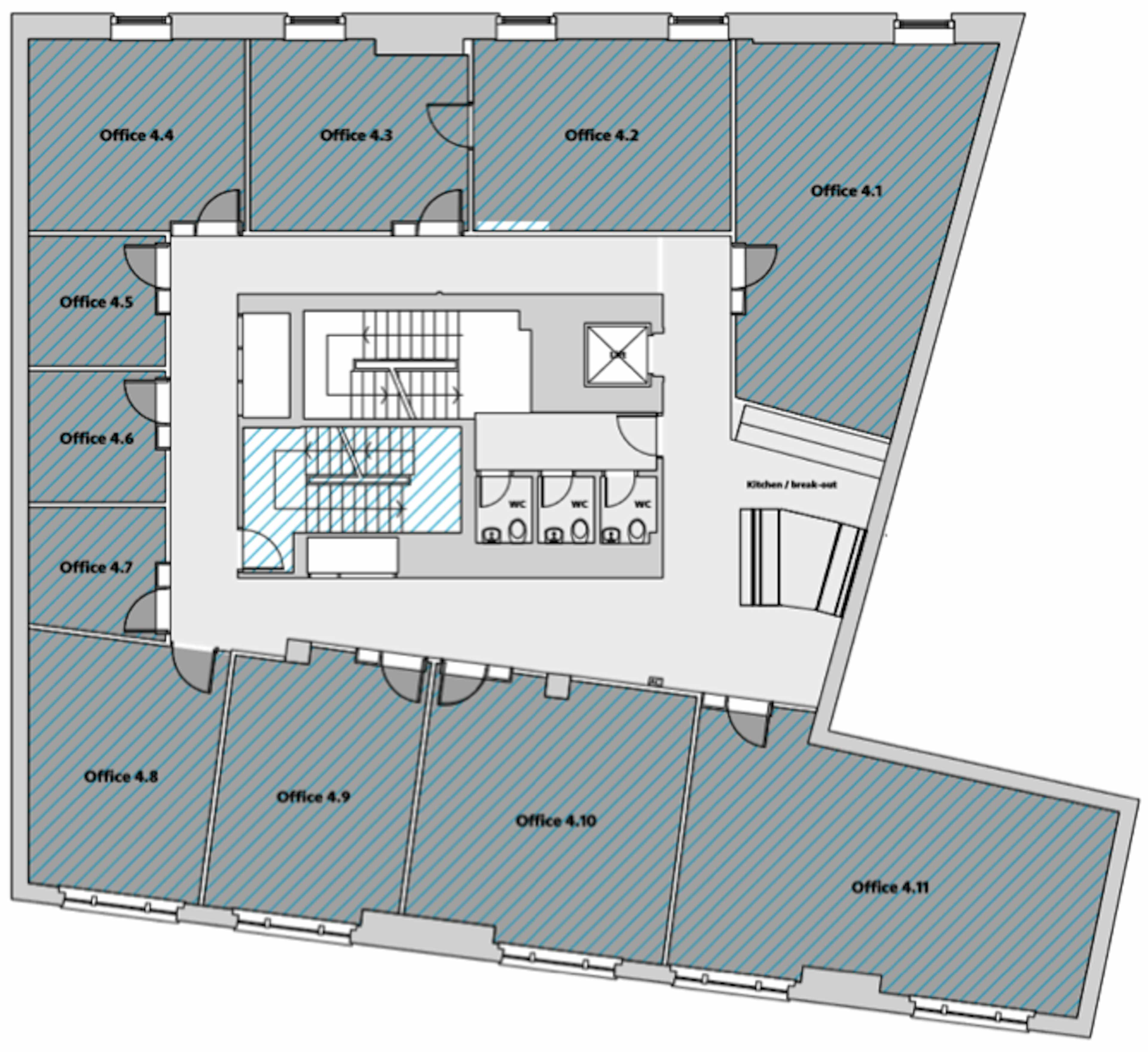 Floor plan of the 4th floor