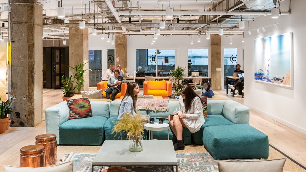 This photo shows an example of another WeWork building